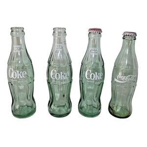 Coke Coca Cola Bottle Green Glass Embossed Red Cap Classic 8 Oz Birmingham 4